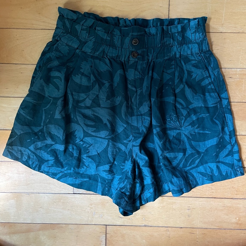 Madewell linen blend high waist shorts